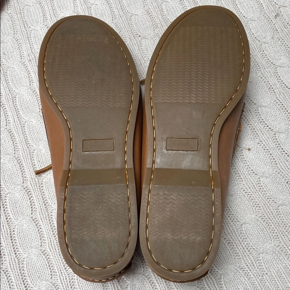 Mens Eagle Mountain 12D Brown Leather Boat Deck Shoes nautical like new